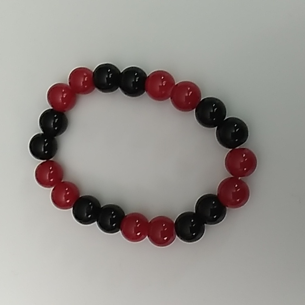 Black and Red stretch bracelet